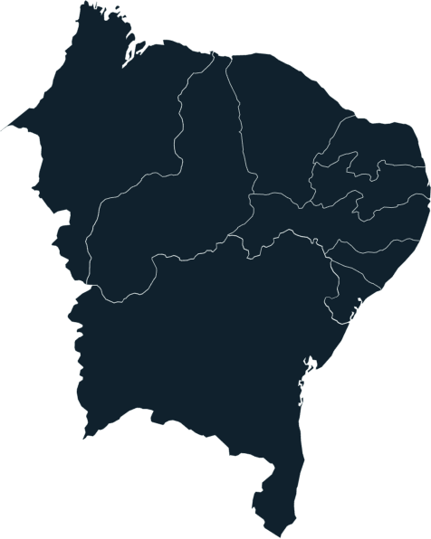 mapa do nordeste